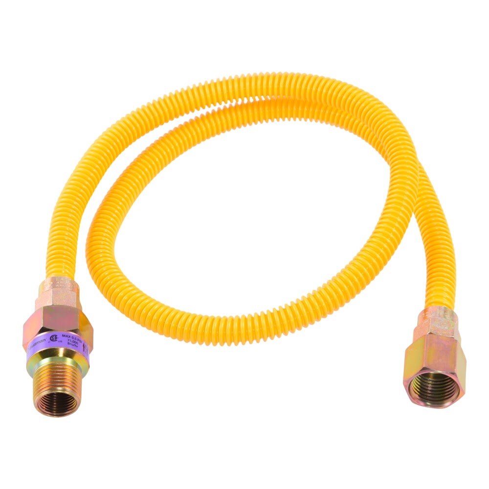 Eastman 10YE51V036B 3/8 in. x 36 in. Yellow EFV Gas Connector 1/2 in. FIP x 1/2 in. MIP - 2