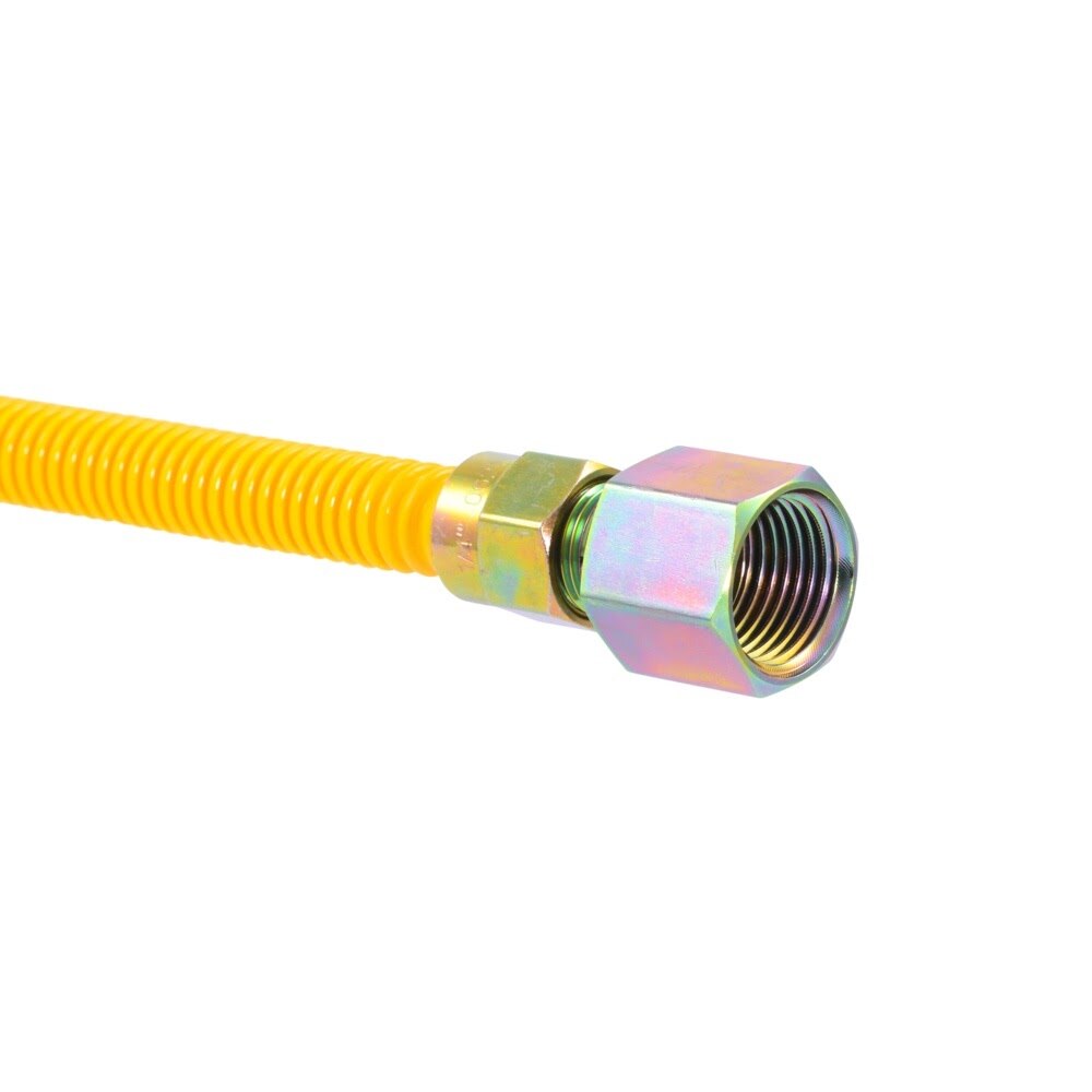 Eastman 10YE51V036B 3/8 in. x 36 in. Yellow EFV Gas Connector 1/2 in. FIP x 1/2 in. MIP - 3