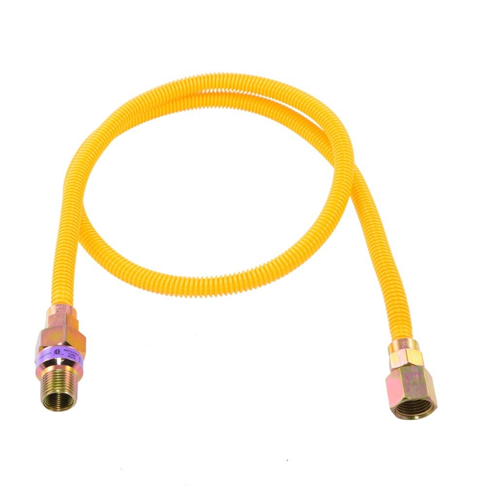 Eastman 10YE51V048B 3/8 in. OD x 48 in. Yellow Stainless Steel Gas Connector with ArmorBoost EFV - 2