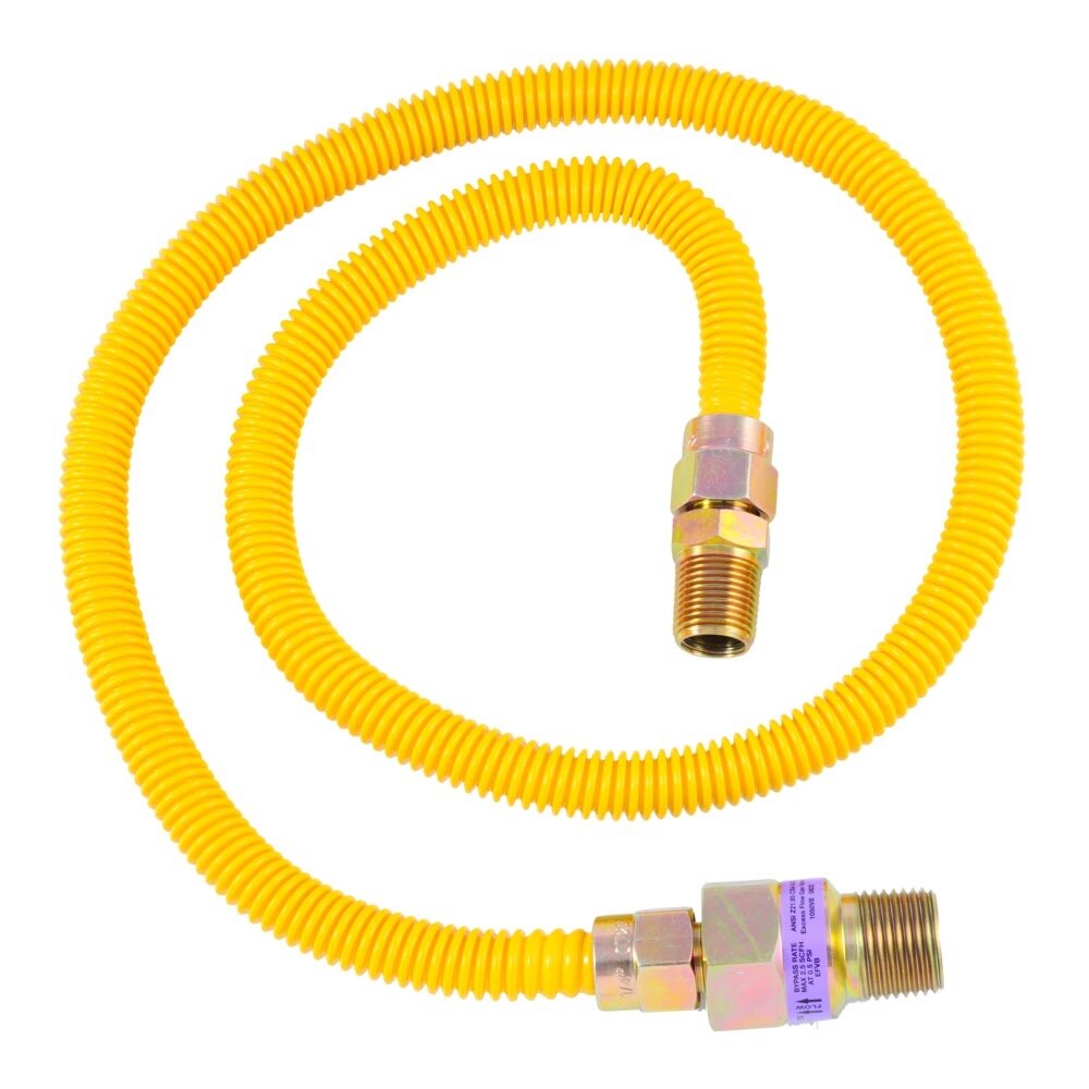 Eastman 10YE52V036B 3/8 in. OD x 36 in. Stainless Steel Gas Connector with MIP Fittings and EFV