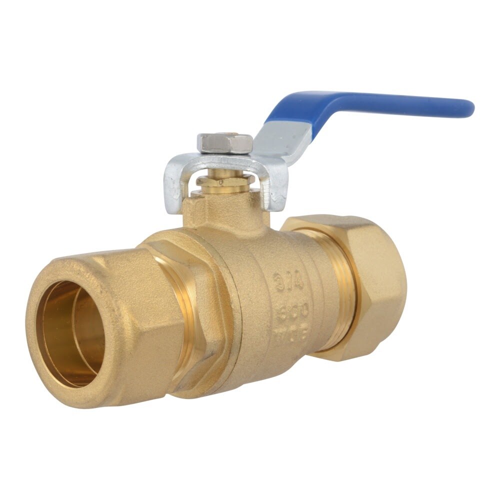 Eastman 20097LF 3/4 in Compression x 3/4 in Compression Full Port Brass Ball Valve