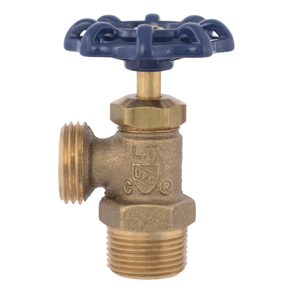 Eastman 20273 3/4 in. MIP Brass Boiler Drain Valve with MHT Outlet - 3