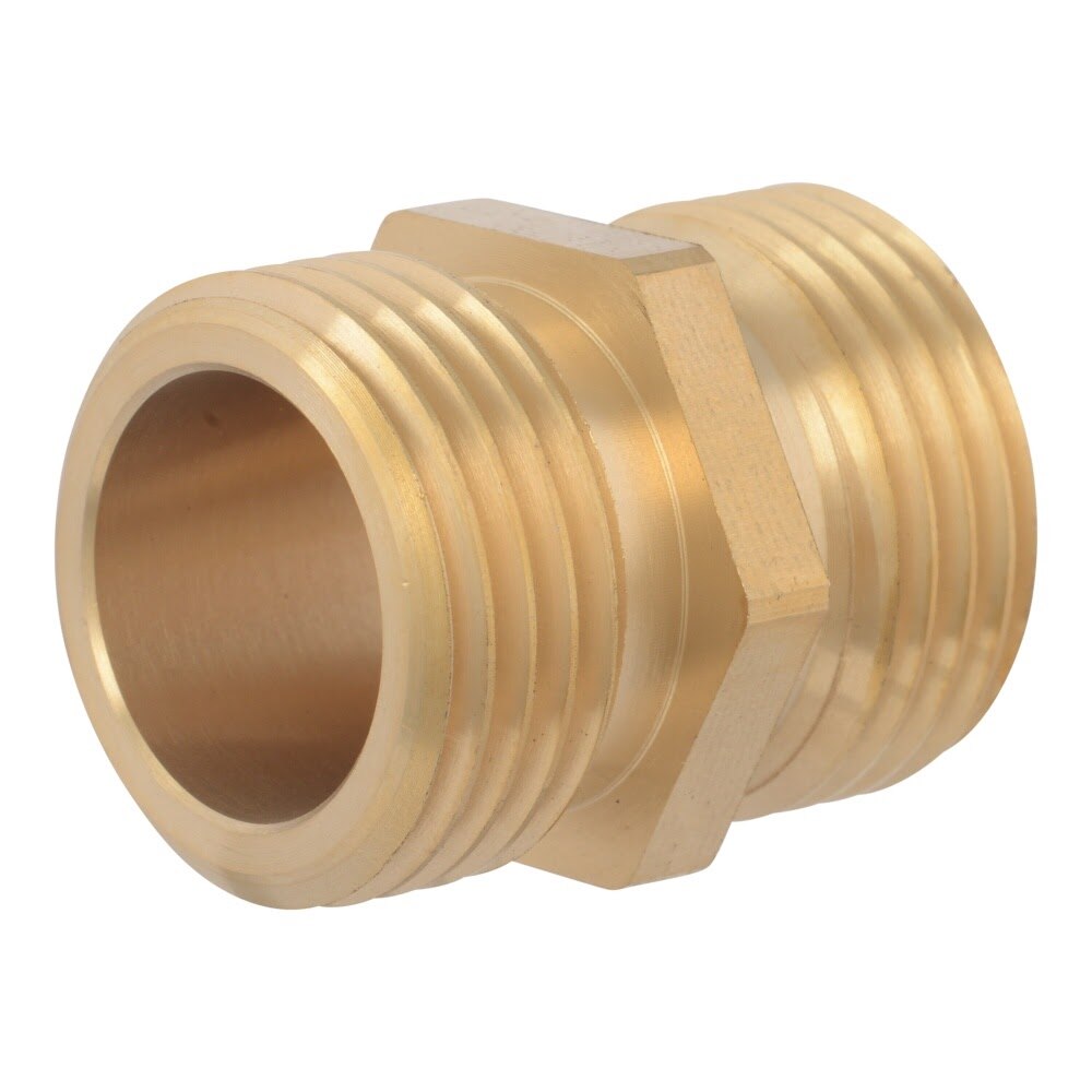 Eastman 20353 3/4 in. MHT x 3/4 in. MHT Tapped 1/2 in. FIP Brass Hose to Pipe Adapter