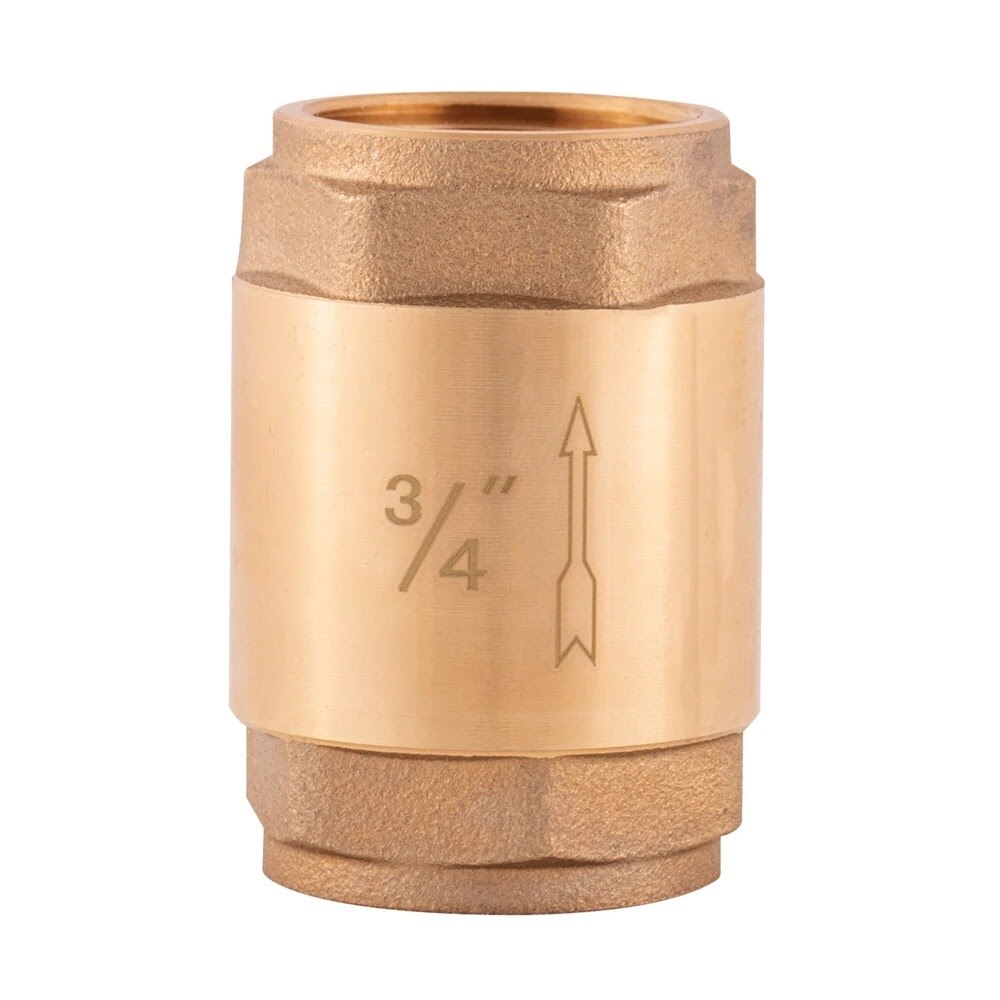 Eastman 20403LF 3/4 in. IPS Brass In-Line Check Valve for Backflow Prevention