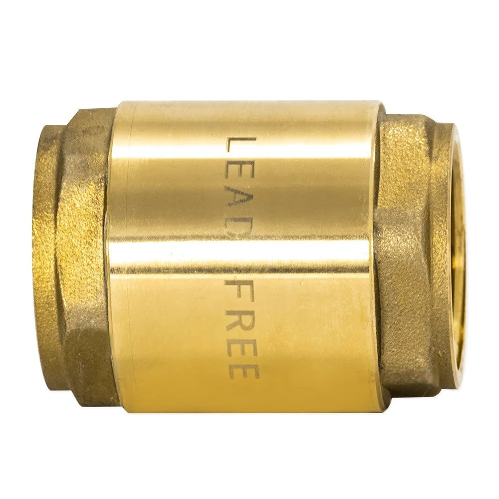 Eastman 20405LF 1 in IPS Lead Free Brass In-Line Check Valve for Backflow Prevention - 2