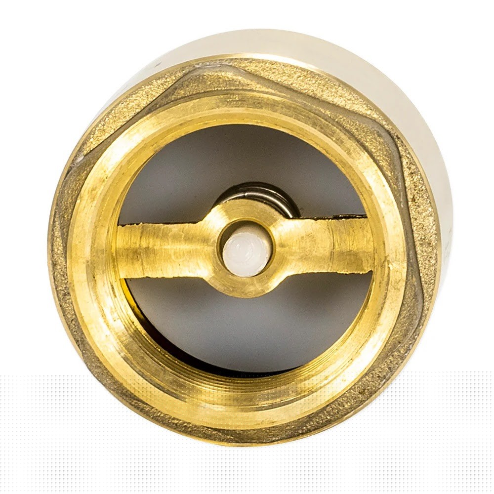 Eastman 20405LF 1 in IPS Lead Free Brass In-Line Check Valve for Backflow Prevention - 4