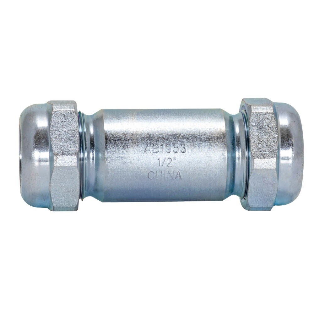 Eastman 20562 1/2 in. IPS 3-7/8 in. Long Pattern Galvanized Compression Coupling for Pipe Repair - 3