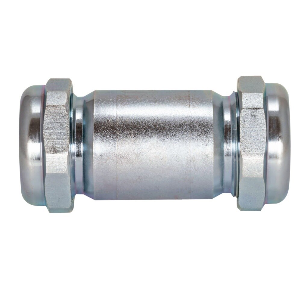 Eastman 20566 1 in. IPS 4-3/8 in. Length Galvanized Long Pattern Compression Coupling - 3