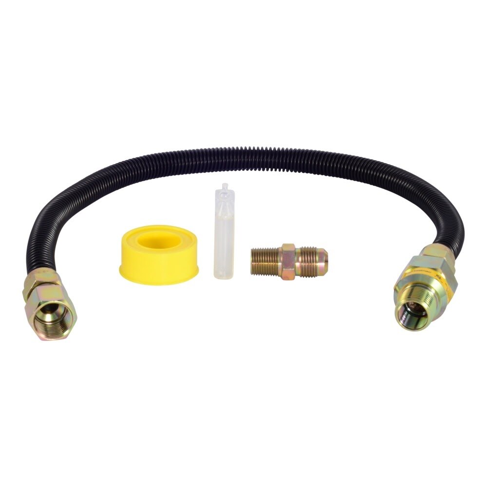 Eastman 20BE52V05124K 1/2 in. OD x 24 in. Black Stainless Steel Gas Log Kit with EFV - 3