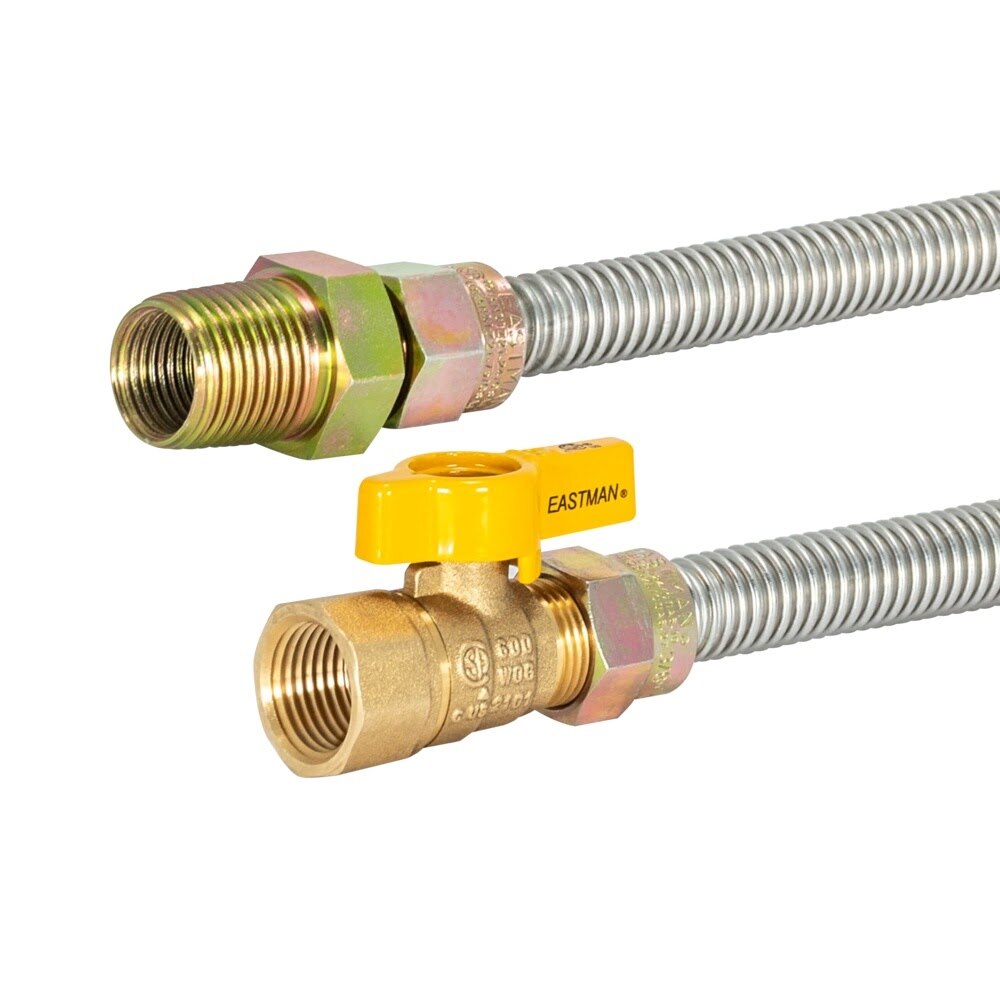 Eastman 20SS506136 1/2 in. OD x 36 in. Stainless Steel Gas Connector with Ball Valve - 2