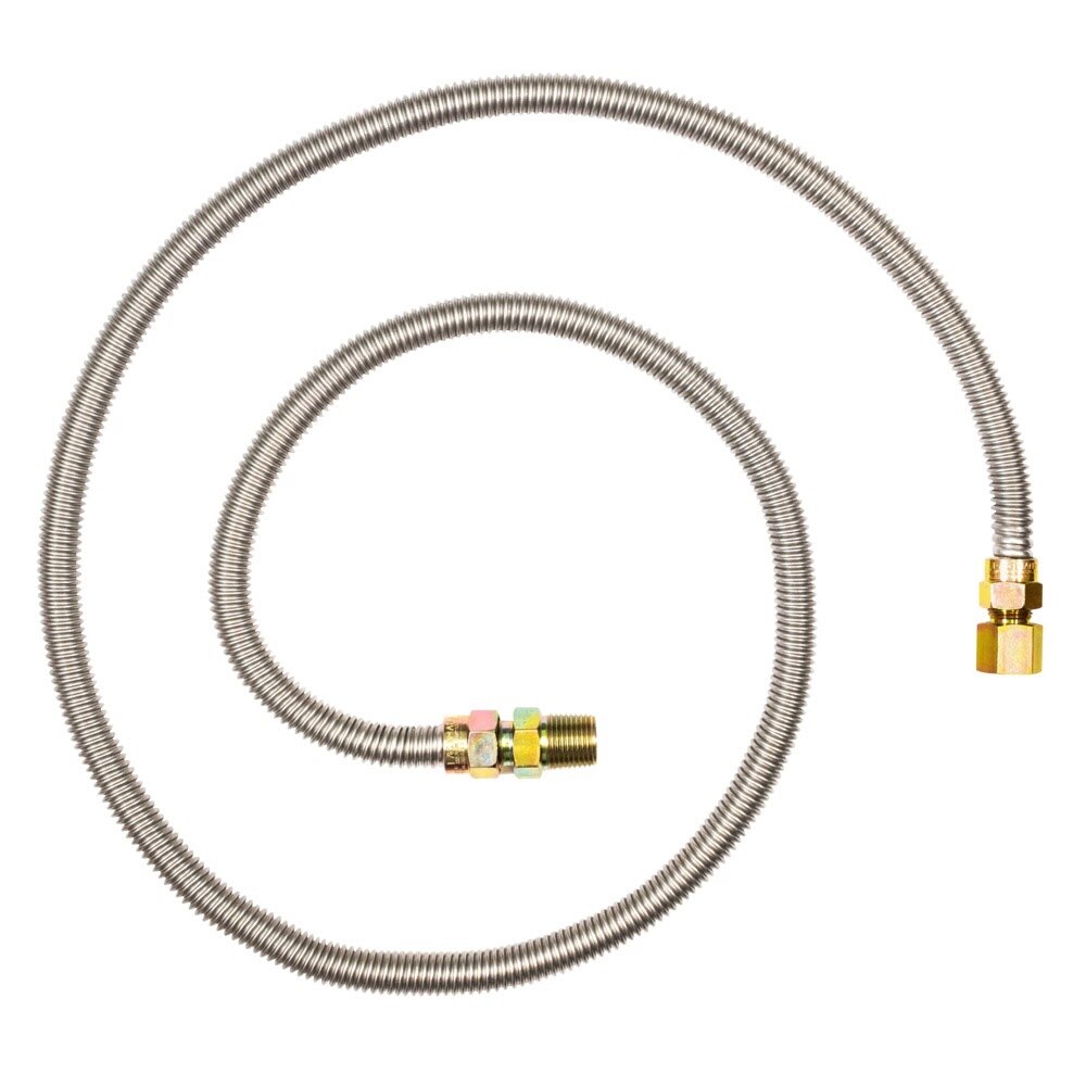 Eastman 20SS515072 1/2 in OD x 72 in Stainless Steel Gas Connector FIP x MIP