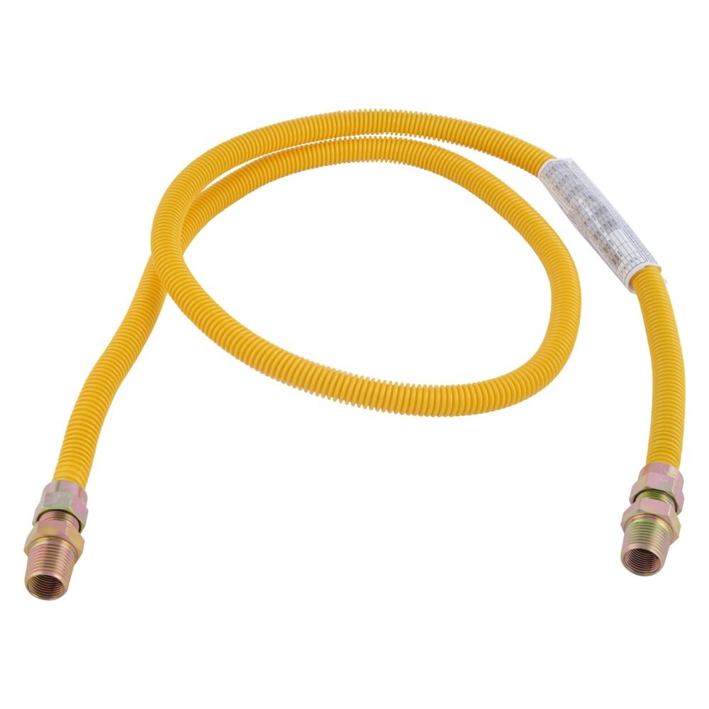 Eastman 20YE505060B 60 in. 1/2 in. OD Stainless Steel Gas Connector with 1/2 in. MIP Ends - 2