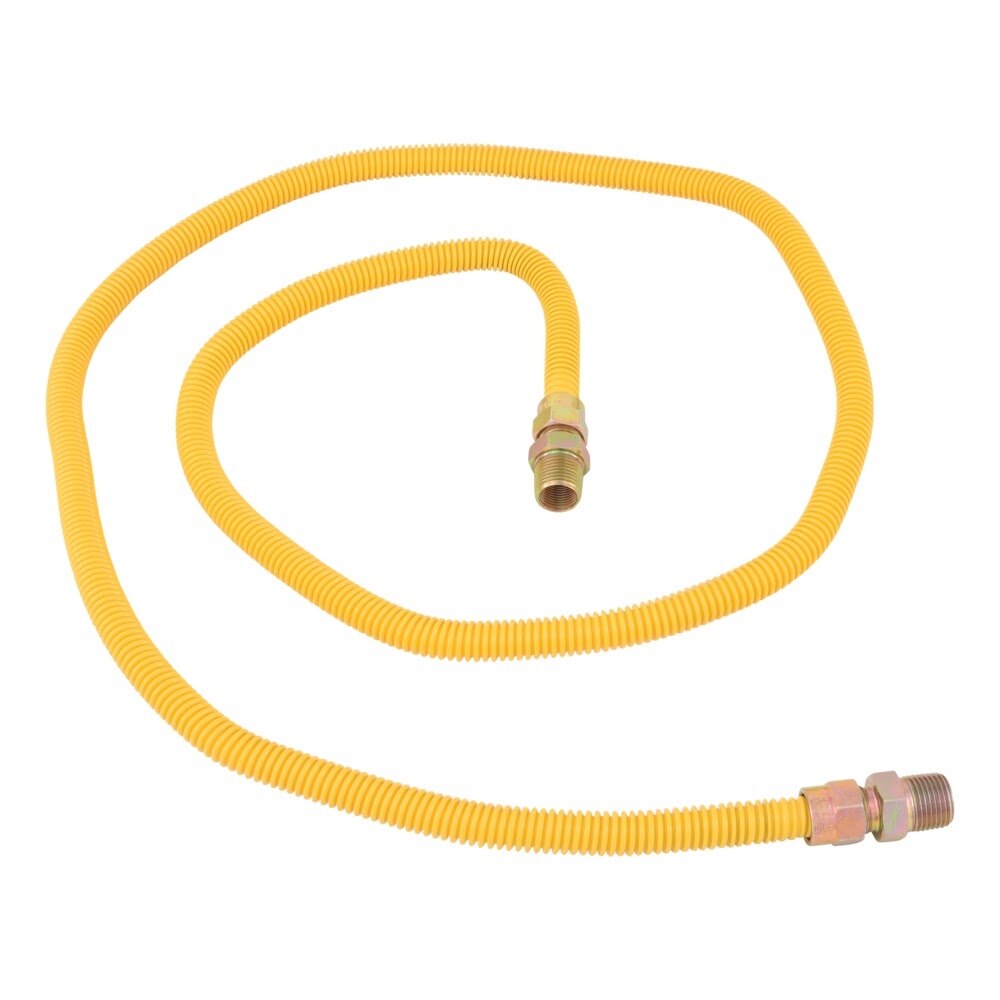 Eastman 20YE505072 1/2 in. OD x 72 in. Yellow Stainless Steel Gas Connector with 1/2 in. MIP Ends