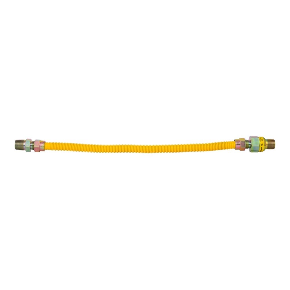 Eastman 20YE50V018B 1/2 in. OD x 18 in. Stainless Steel Gas Connector with EFV and 1/2 in. MIP Ends - 2