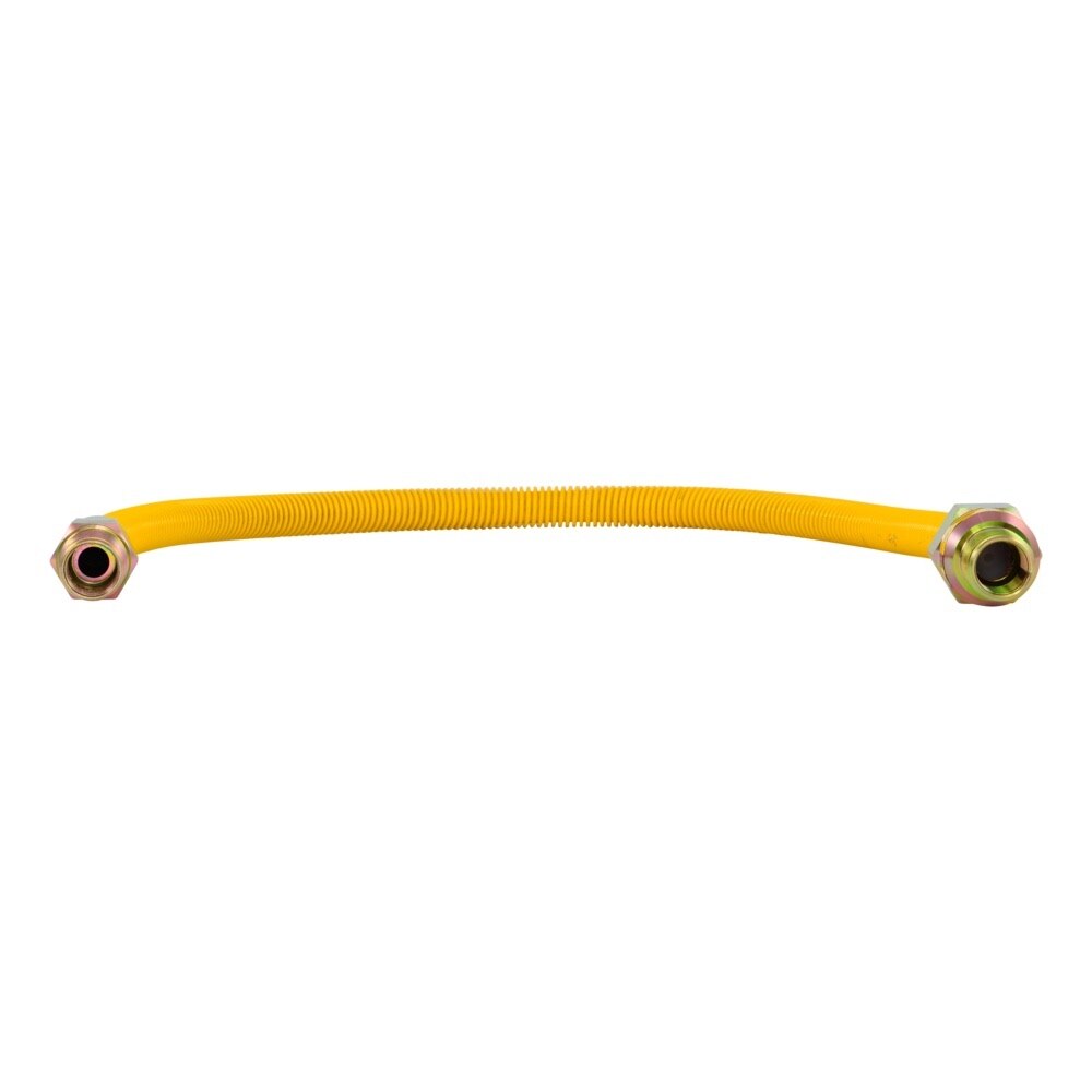 Eastman 20YE50V024B 1/2 in. OD x 24 in. Yellow Stainless Steel EFV Gas Connector MIP x MIP - 3