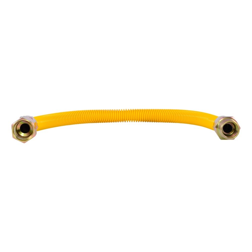 Eastman 20YE515018B 1/2 in OD x 18 in Yellow Stainless Steel Gas Connector with 1/2 in FIP x MIP - 3