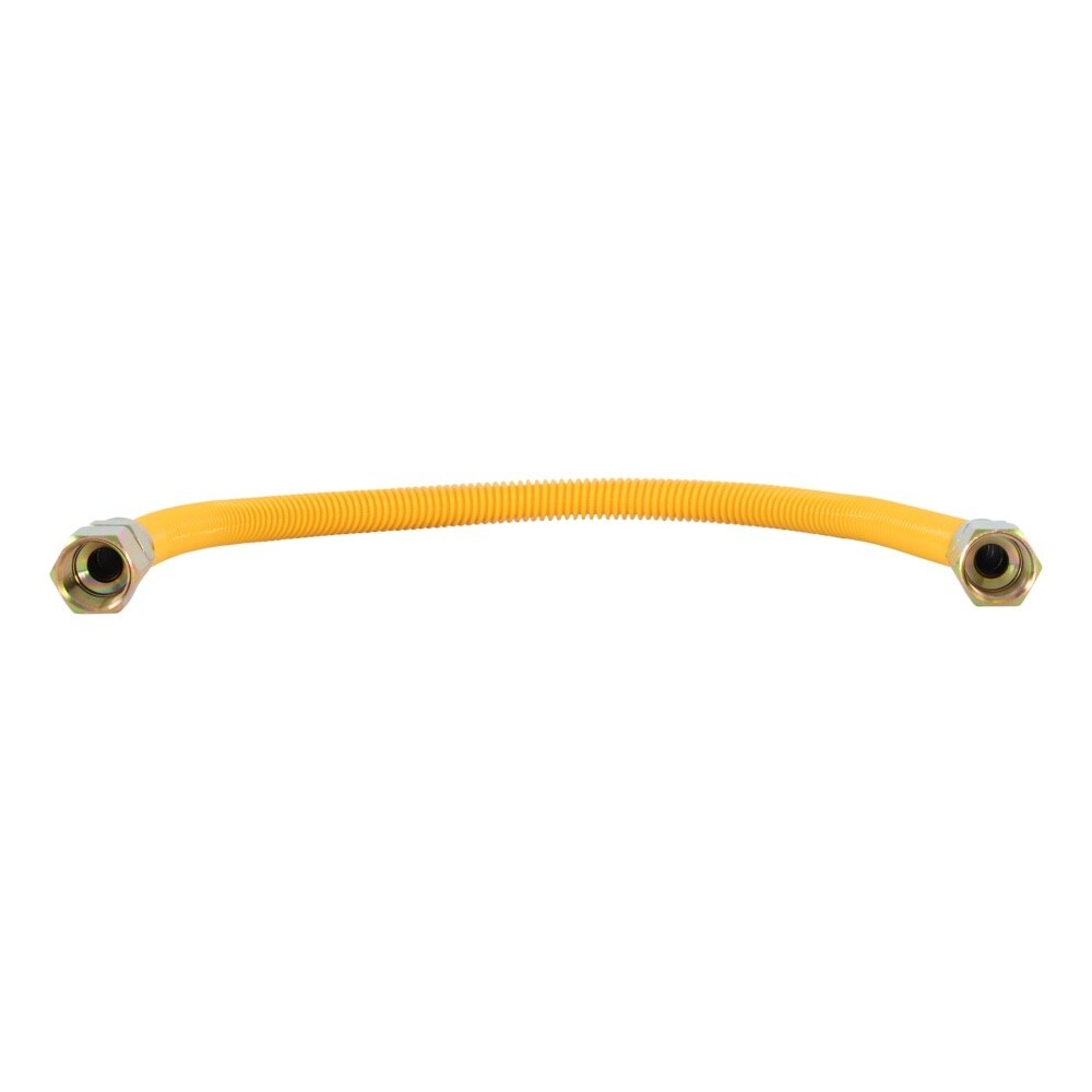 Eastman 20YE515124B 1/2 in. OD x 24 in. Yellow Stainless Steel Gas Connector with 1/2 in. FIP Ends - 3