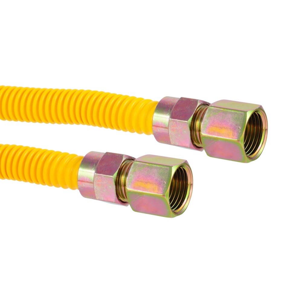Eastman 20YE515136B 1/2 in. OD x 36 in. Yellow Stainless Steel Gas Connector with 1/2 in. FIP Ends - 3