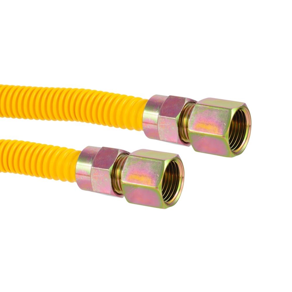 Eastman 20YE515148B 1/2 in. x 48 in. Yellow Stainless Steel Gas Connector with 1/2 in. FIP Ends - 3