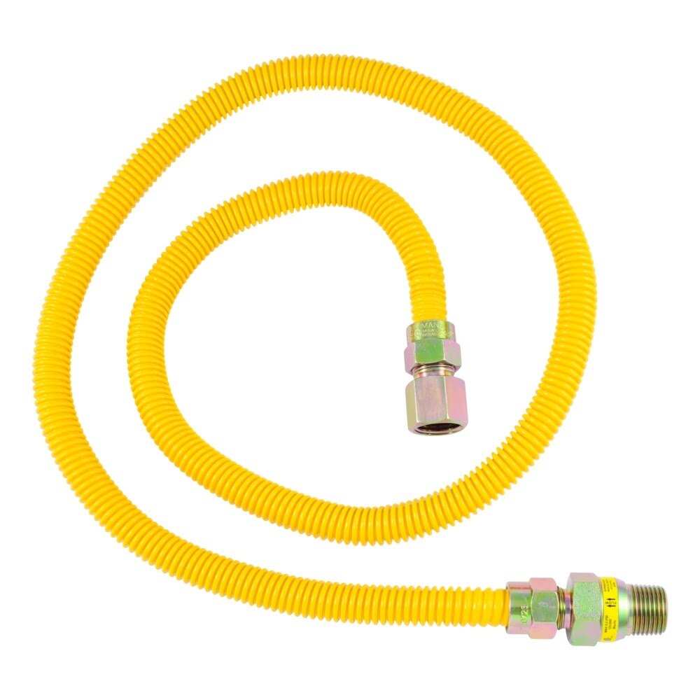 Eastman 20YE51V048B 1/2 in. OD x 48 in. Yellow Stainless Steel Gas Connector with EFV - 3
