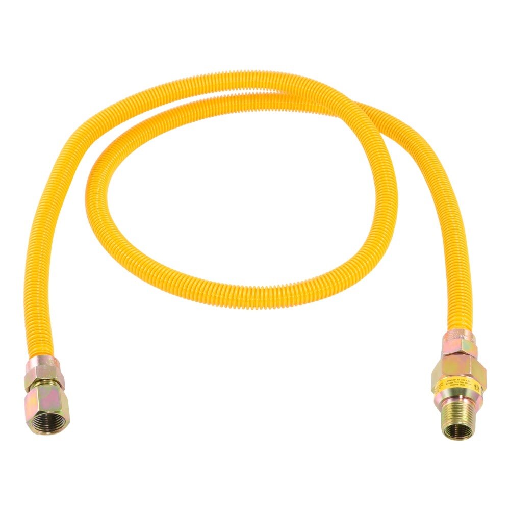 Eastman 20YE51V060B 1/2 in FIP x 1/2 in MIP 60 in Stainless Steel Gas Connector with EFV - 2