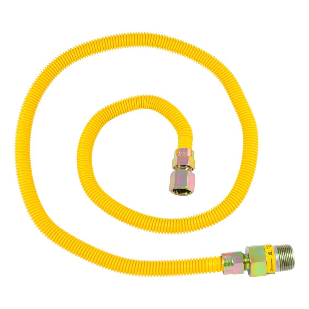 Eastman 20YE51V448B 1/2 in. OD x 48 in. Coated Stainless Steel Gas Connector with EFV