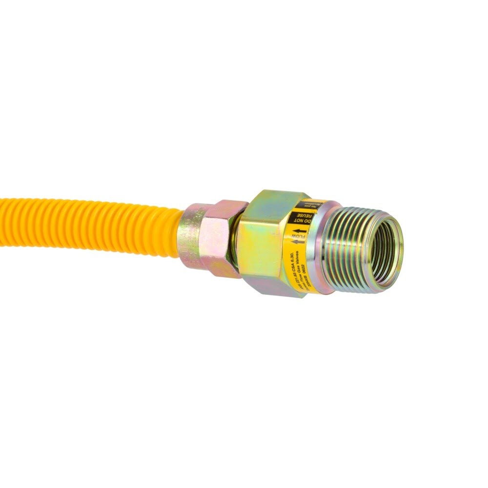 Eastman 20YE51V448B 1/2 in. OD x 48 in. Coated Stainless Steel Gas Connector with EFV - 3