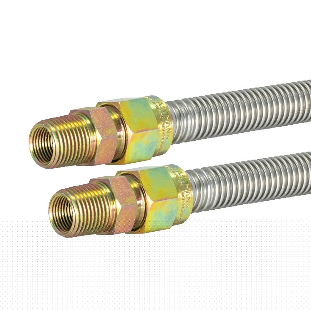 Eastman 30SS505024 5/8 in. OD x 24 in. Stainless Steel Gas Connector with 1/2 in. MIP x 1/2 in. MIP Ends - 2