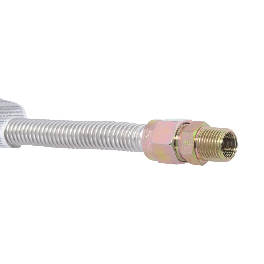Eastman 30SS50505448K 5/8 in x 48 in Stainless Steel Gas Dryer Kit with 1/2 in MIP Ends (3/4 in Adapter) - 2