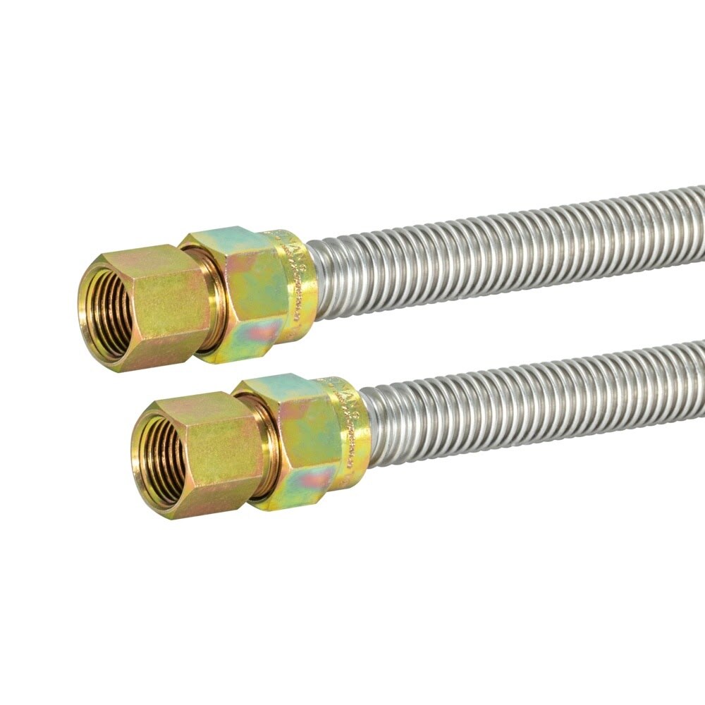 Eastman 30SS515160 5/8 in x 60 in Stainless Steel Gas Connector 1/2 in FIP x 1/2 in FIP