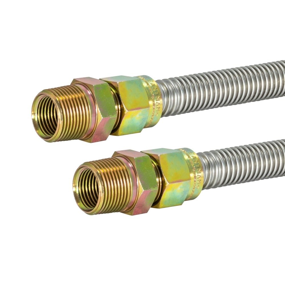 Eastman 30SS545448 5/8 in. OD x 48 in. L Stainless Steel Gas Connector with 3/4 in. MIP Ends - 2