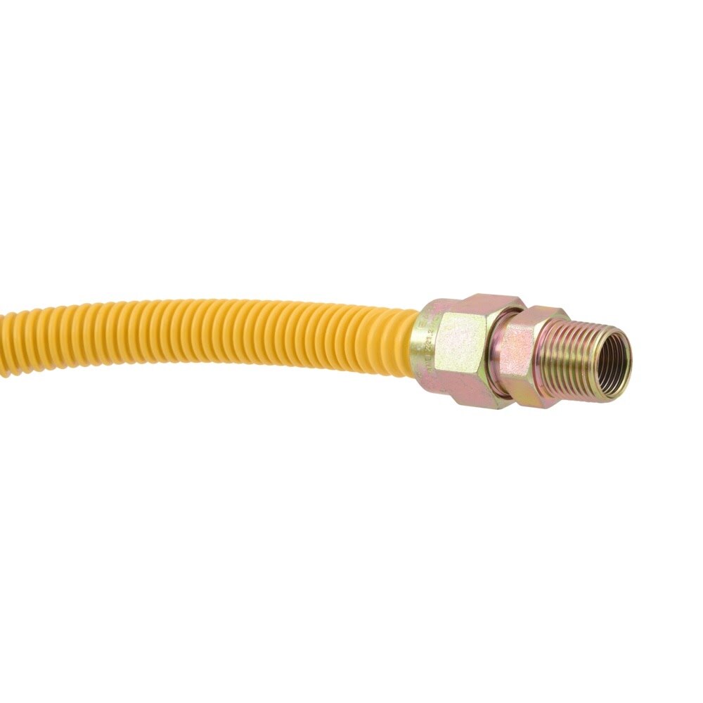 Eastman 30YE505060 5/8 in OD 60 in Yellow Coated Stainless Steel Gas Connector with 1/2 in MIP Ends - 2