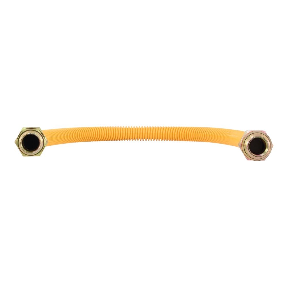 Eastman 30YE50V024B 24 in 5/8 in OD Yellow Stainless Steel Gas Connector with EFV - 3