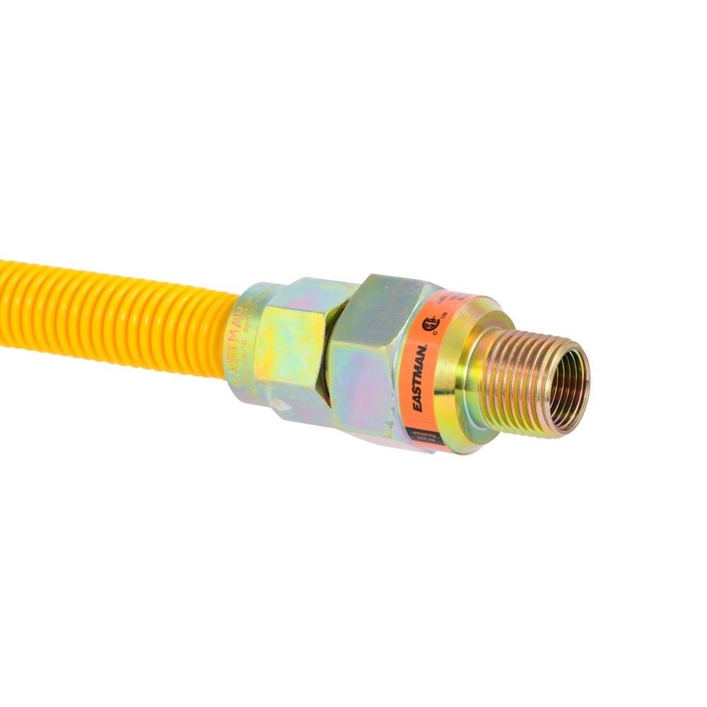 Eastman 30YE50V036B 5/8 in OD x 36 in Yellow Stainless Steel Gas Connector with EFV - 3