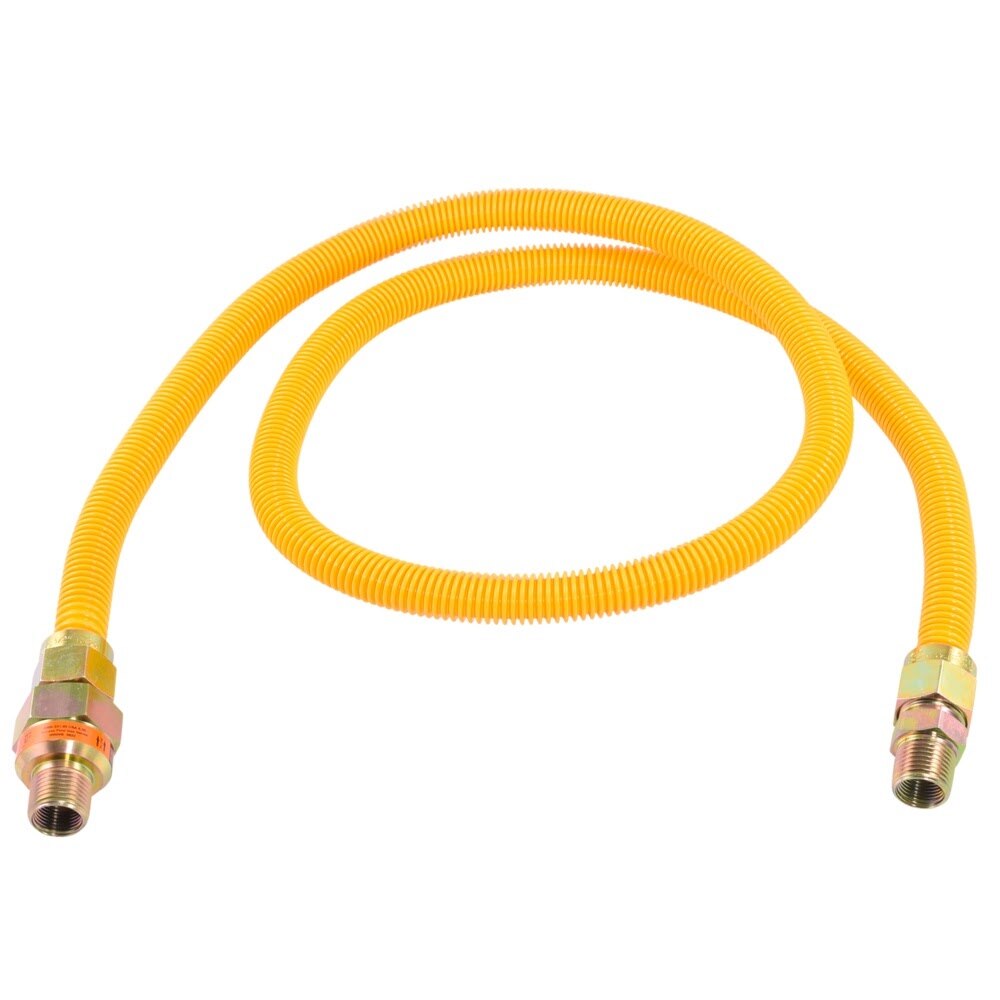 Eastman 30YE50V060B 60 in. 5/8 in. OD Stainless Steel Gas Connector with EFV and 1/2 in. MIP Ends - 2