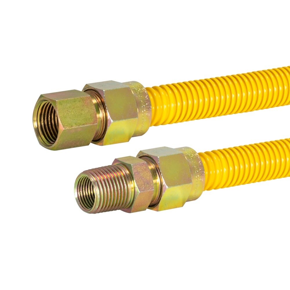 Eastman 30YE515018 5/8 in. OD x 18 in. Stainless Steel Gas Connector with 1/2 in. FIP x 1/2 in. MIP - 2