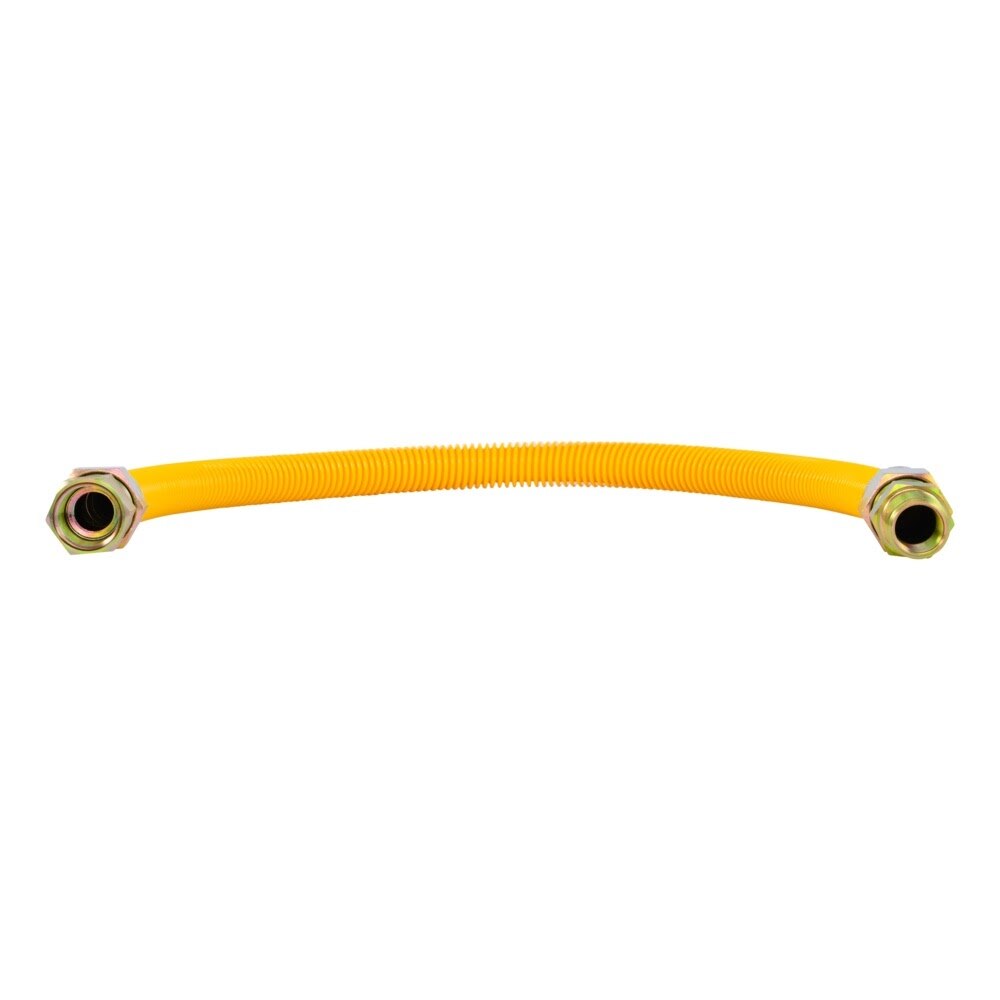 Eastman 30YE515024B 5/8 in OD x 24 in Yellow Stainless Steel Gas Connector 1/2 in FIP x 1/2 in MIP - 3