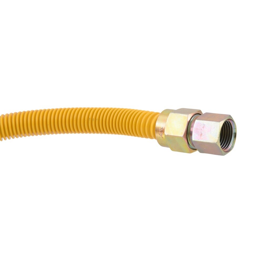 Eastman 30YE515148 5/8 in. x 48 in. Yellow Epoxy-Coated Gas Connector 1/2 in. FIP x 1/2 in. FIP - 2
