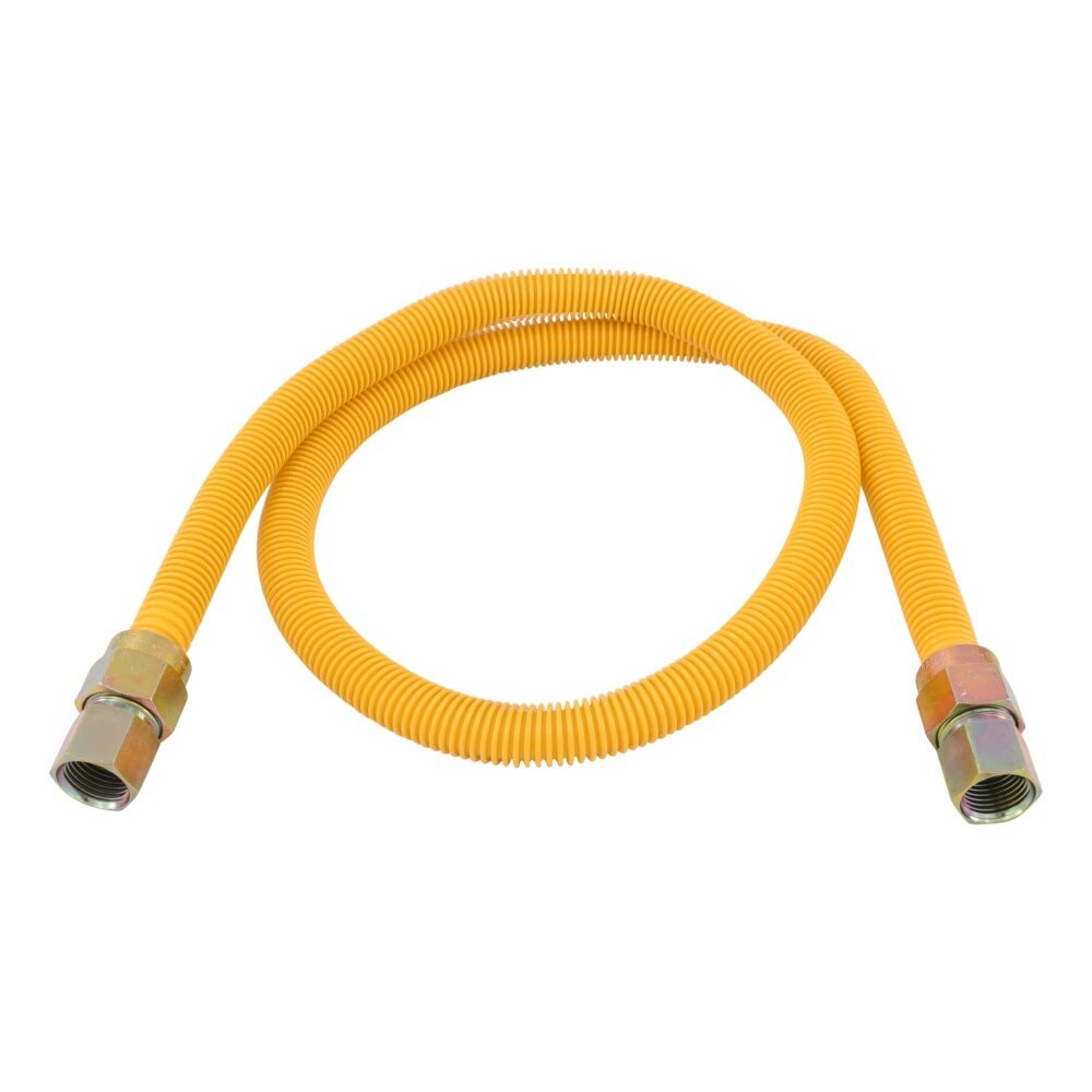 Eastman 30YE515148 5/8 in. x 48 in. Yellow Epoxy-Coated Gas Connector 1/2 in. FIP x 1/2 in. FIP - 3