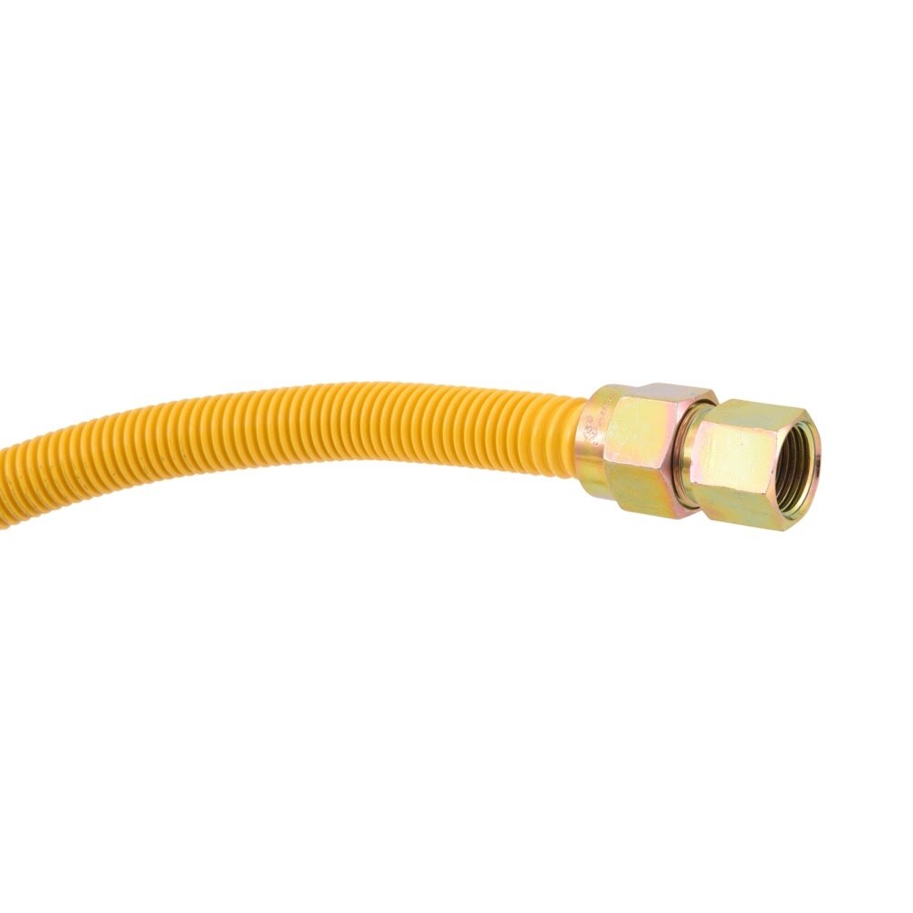 Eastman 30YE515160 5/8 in. OD x 60 in. Yellow Epoxy-Coated Stainless Steel Gas Connector - 2