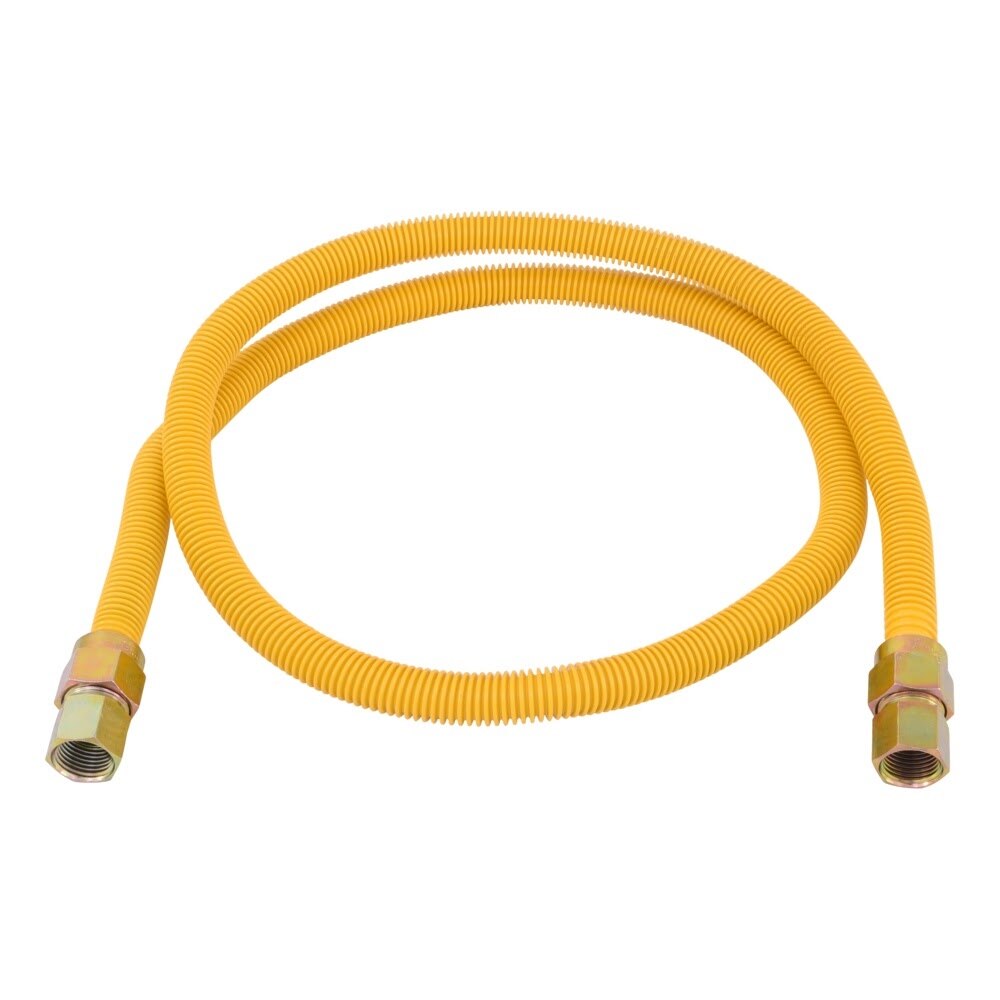Eastman 30YE515160 5/8 in. OD x 60 in. Yellow Epoxy-Coated Stainless Steel Gas Connector - 3