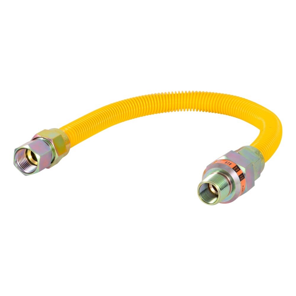 Eastman 30YE51V018B 5/8 in OD x 18 in Stainless Steel Gas Connector with 1/2 in FIP x 1/2 in MIP EFV