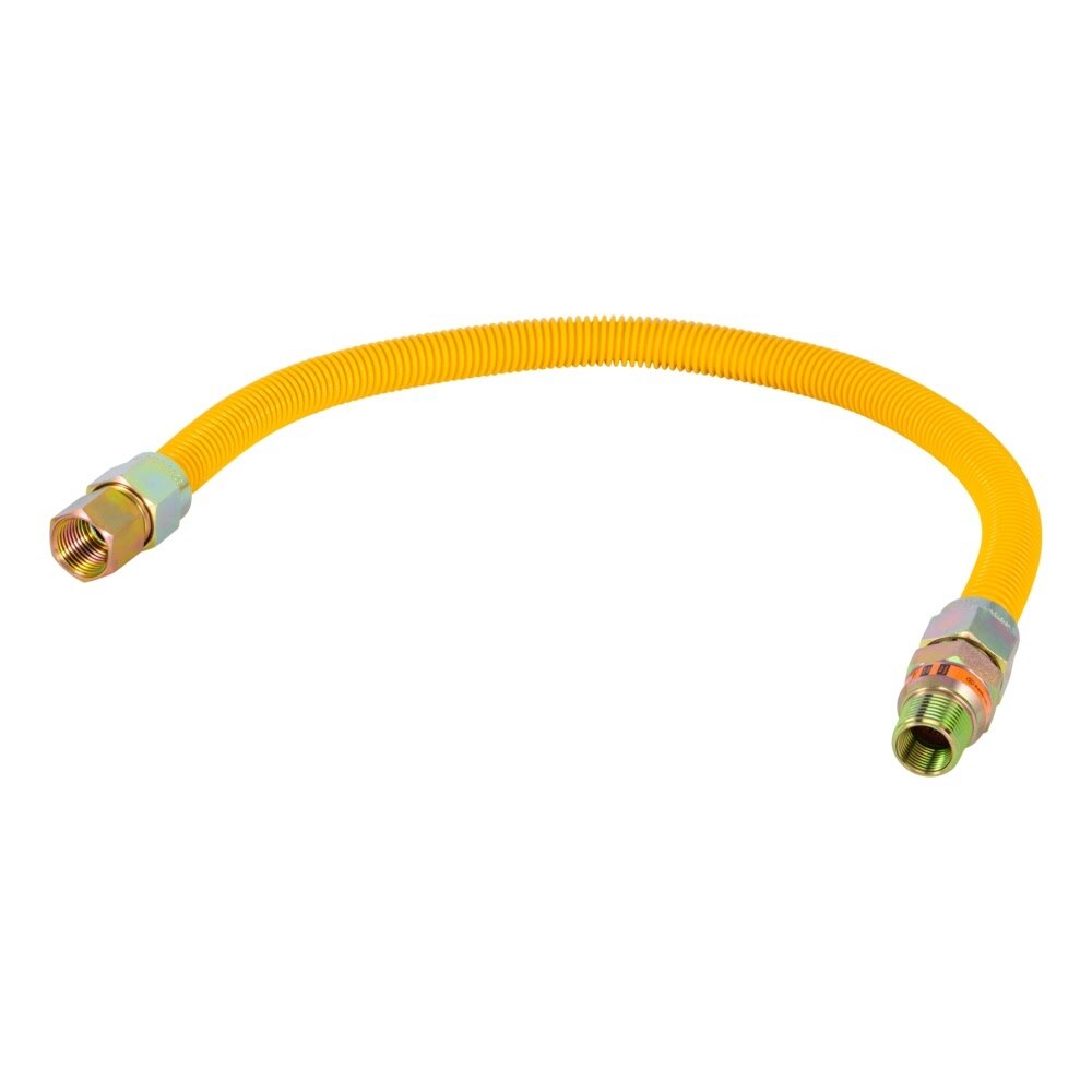 Eastman 30YE51V024B 24 in. Stainless Steel Gas Connector with ArmorBoost EFV 1/2 in. FIP x 1/2 in. MIP