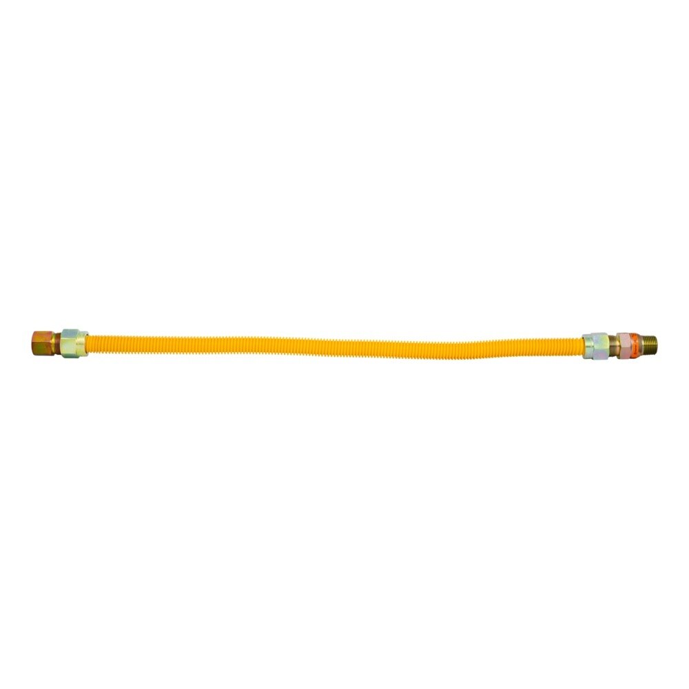Eastman 30YE51V024B 24 in. Stainless Steel Gas Connector with ArmorBoost EFV 1/2 in. FIP x 1/2 in. MIP - 2