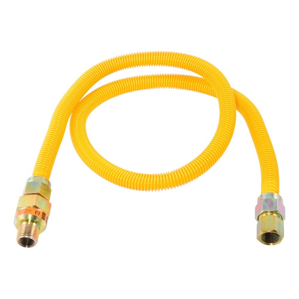 Eastman 30YE51V048B 5/8 in. OD x 48 in. Yellow Gas Connector with 1/2 in. FIP x 1/2 in. MIP EFV - 2