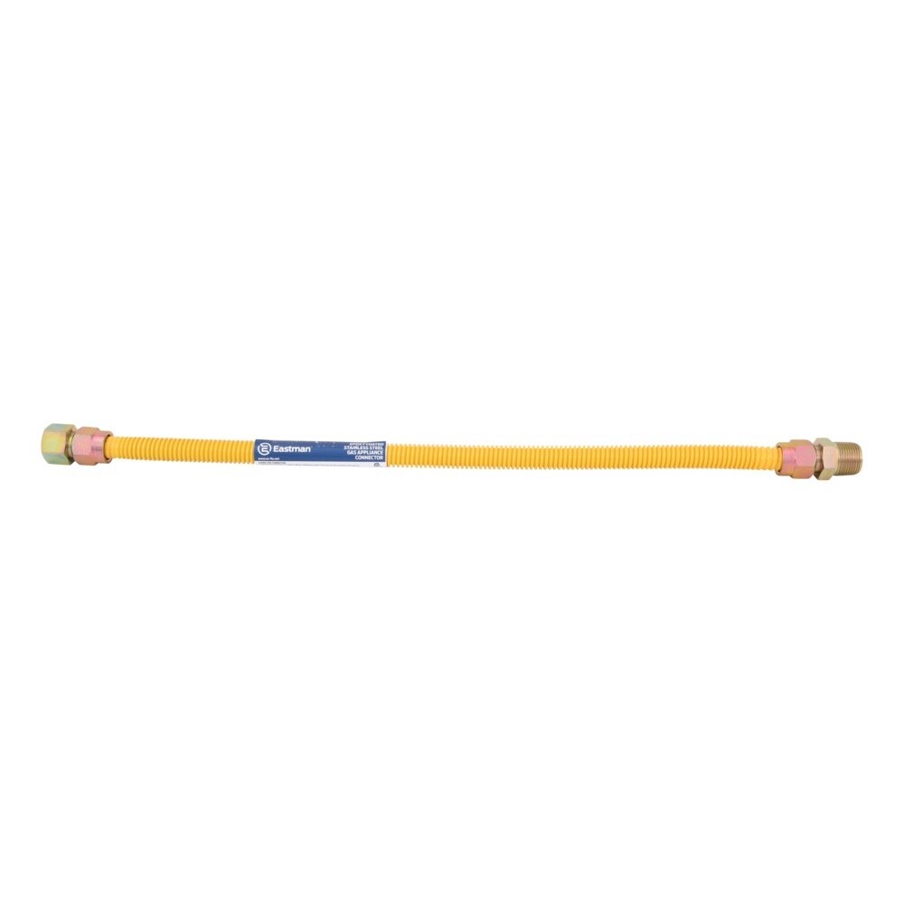 Eastman 30YE555424B 5/8 in. OD 24 in. Coated Stainless Steel Gas Connector with 3/4 in. FIP x 3/4 in. MIP - 2