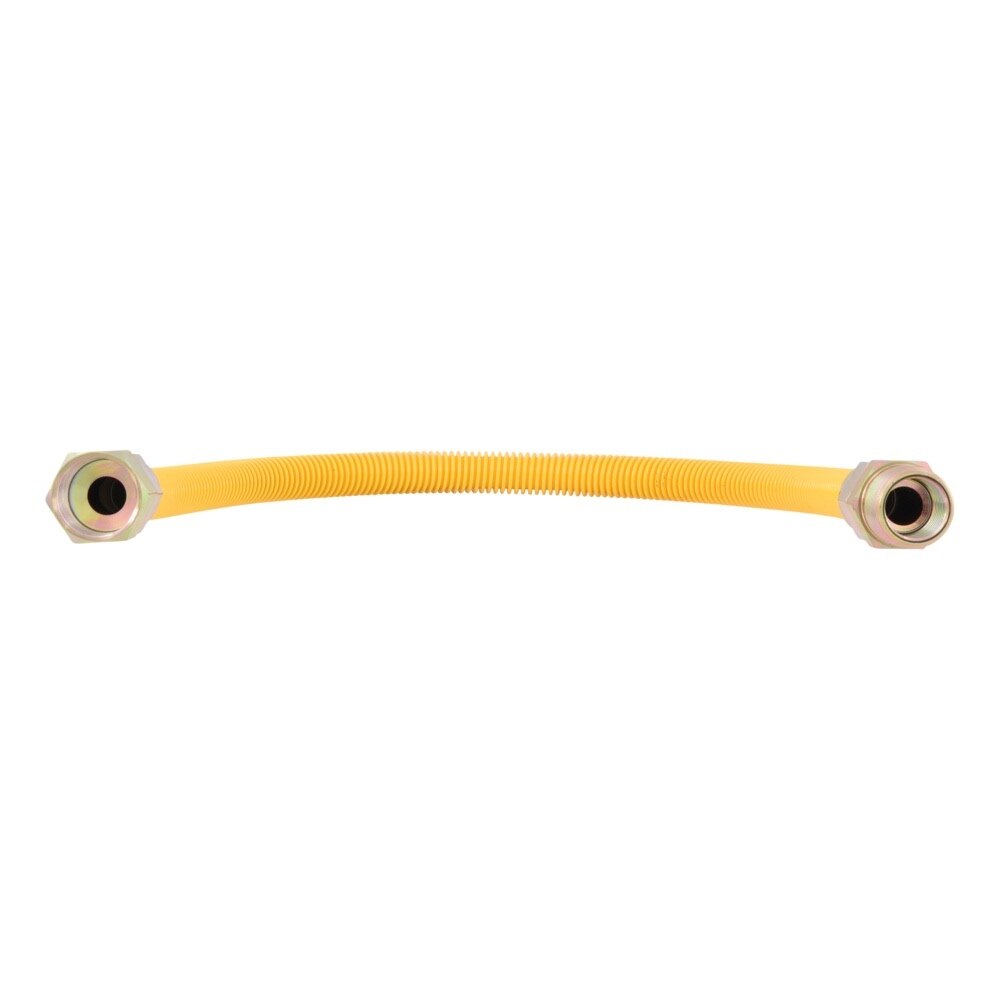 Eastman 30YE555424 5/8 in x 24 in Yellow Stainless Steel Gas Connector 3/4 in FIP x 3/4 in MIP - 3