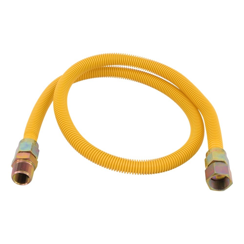 Eastman 30YE555448 48 in 5/8 in OD Yellow Stainless Steel Gas Connector for Ranges and Boilers - 3