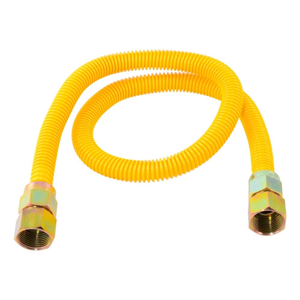 Eastman 30YE555536B 5/8 in. OD x 36 in. Yellow Stainless Steel Gas Connector with 3/4 in. FIP Ends - 2
