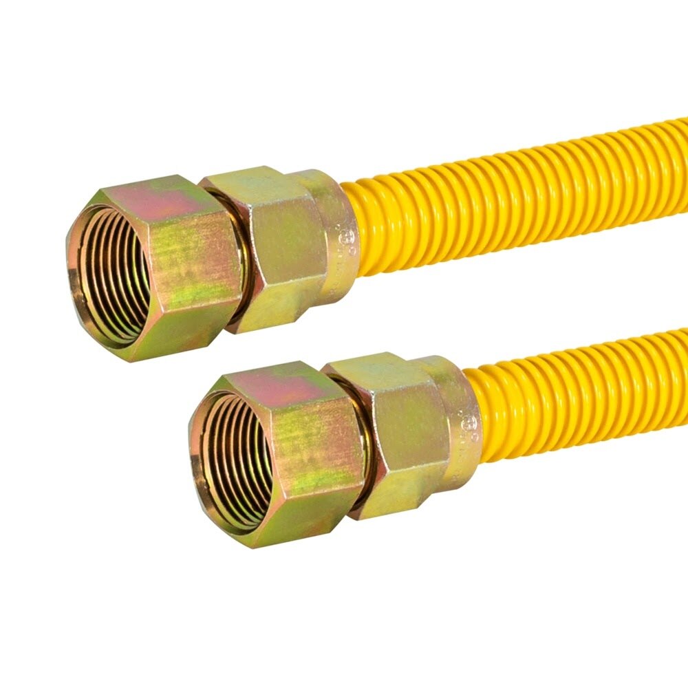 Eastman 30YE555560 5/8 in. OD x 60 in. Yellow Stainless Steel Gas Connector with 3/4 in. FIP Ends - 2